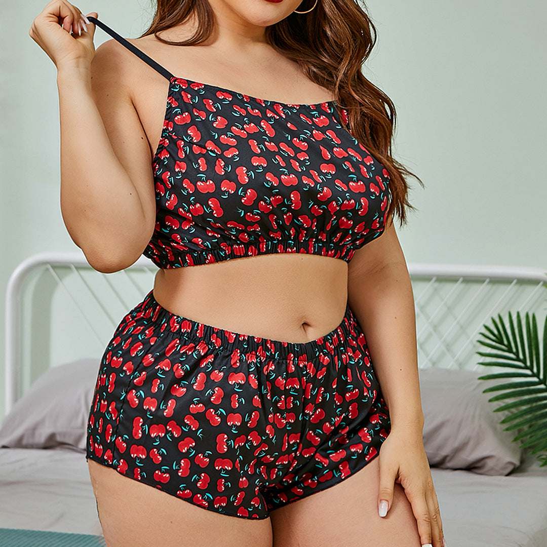 Red Cherry Lace Fashionable Lingerie