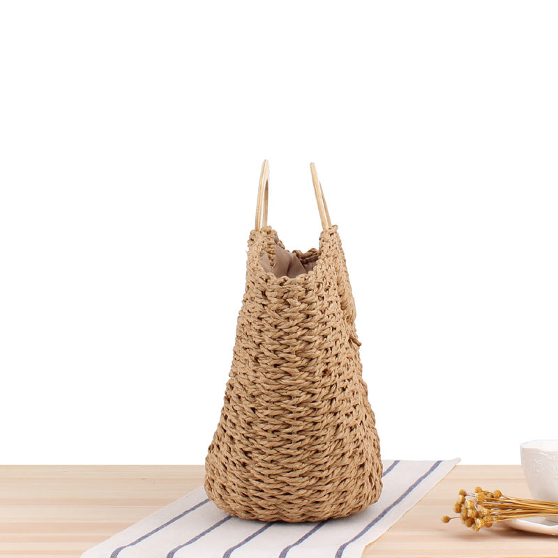 Woven Straw Beach Summer Tote Bag