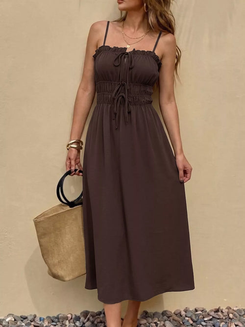 Tie-Front A-Line Dress