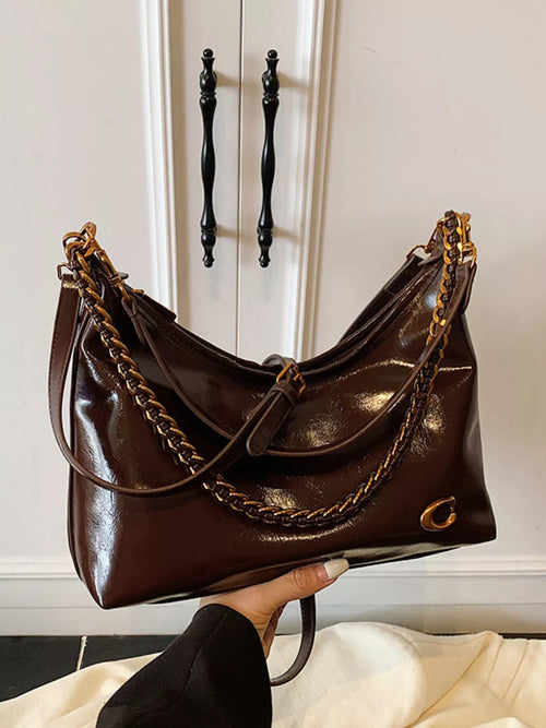 Leather Chain Shoulder Bag