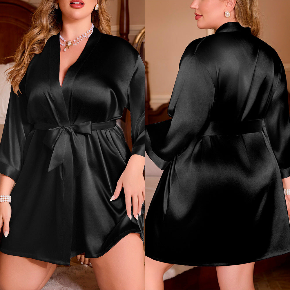 Silky Loose And Comfortable Plus Size Robe