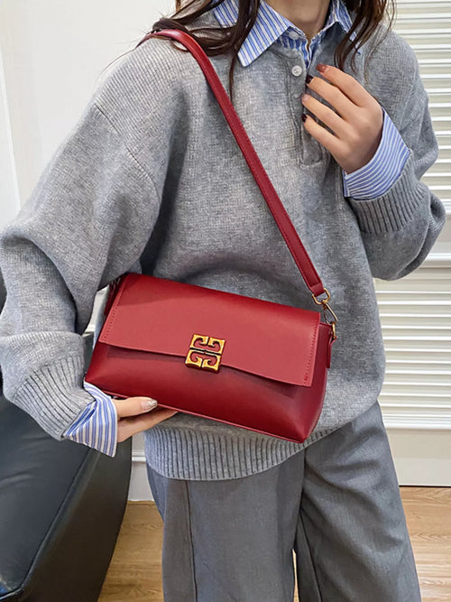 Leather Flap Crossbody Bag