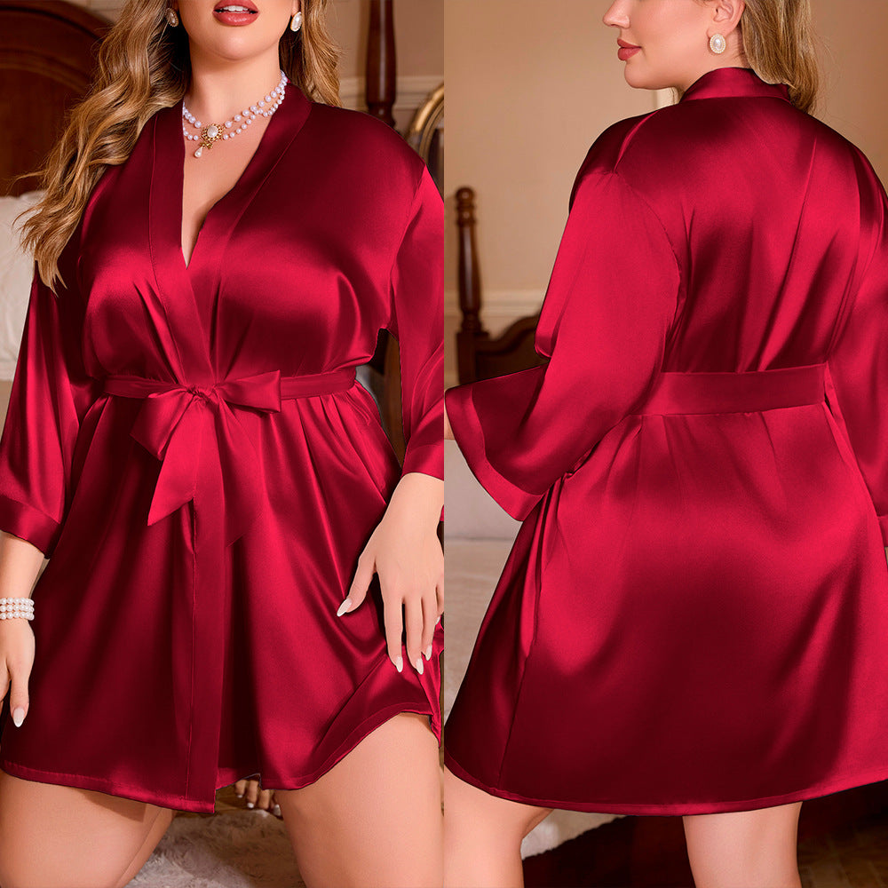 Silky Loose And Comfortable Plus Size Robe