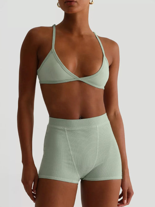 Seamless Bra and High Waist Shorts Active Set