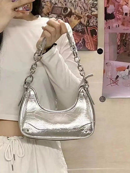 Leather Chain Strap Shoulder Bag