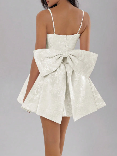 Bow Back Sweetheart Neck Cami Dress