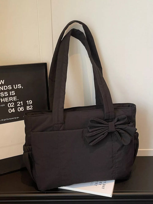 Bow Accent Tote Bag