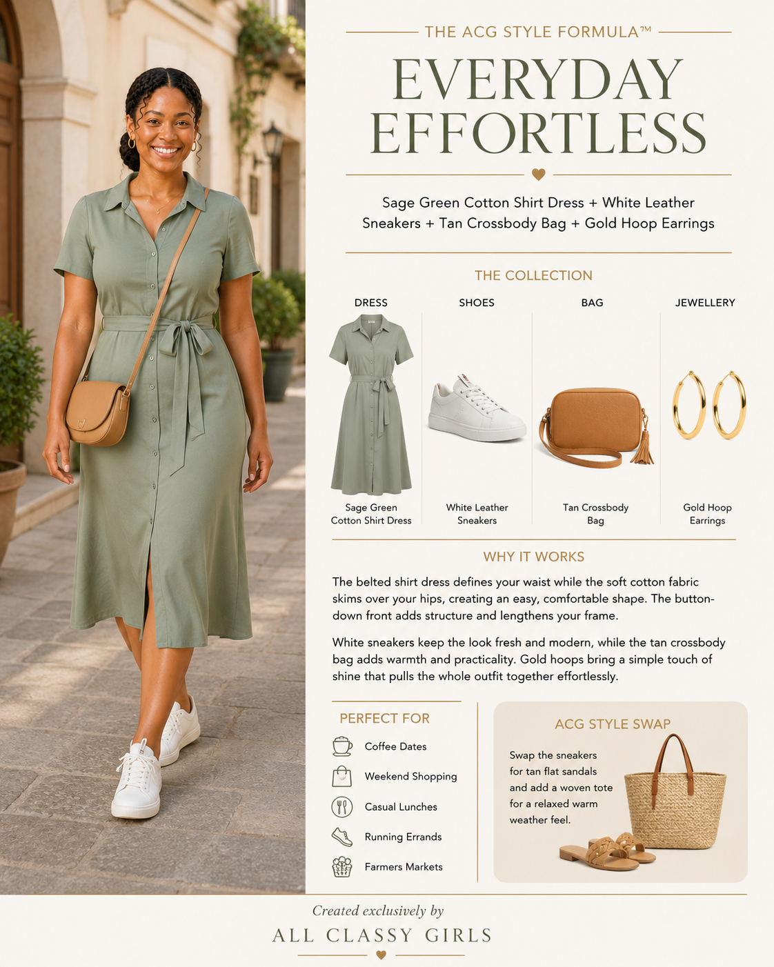 Everyday outfit idea for women with a pear body shape