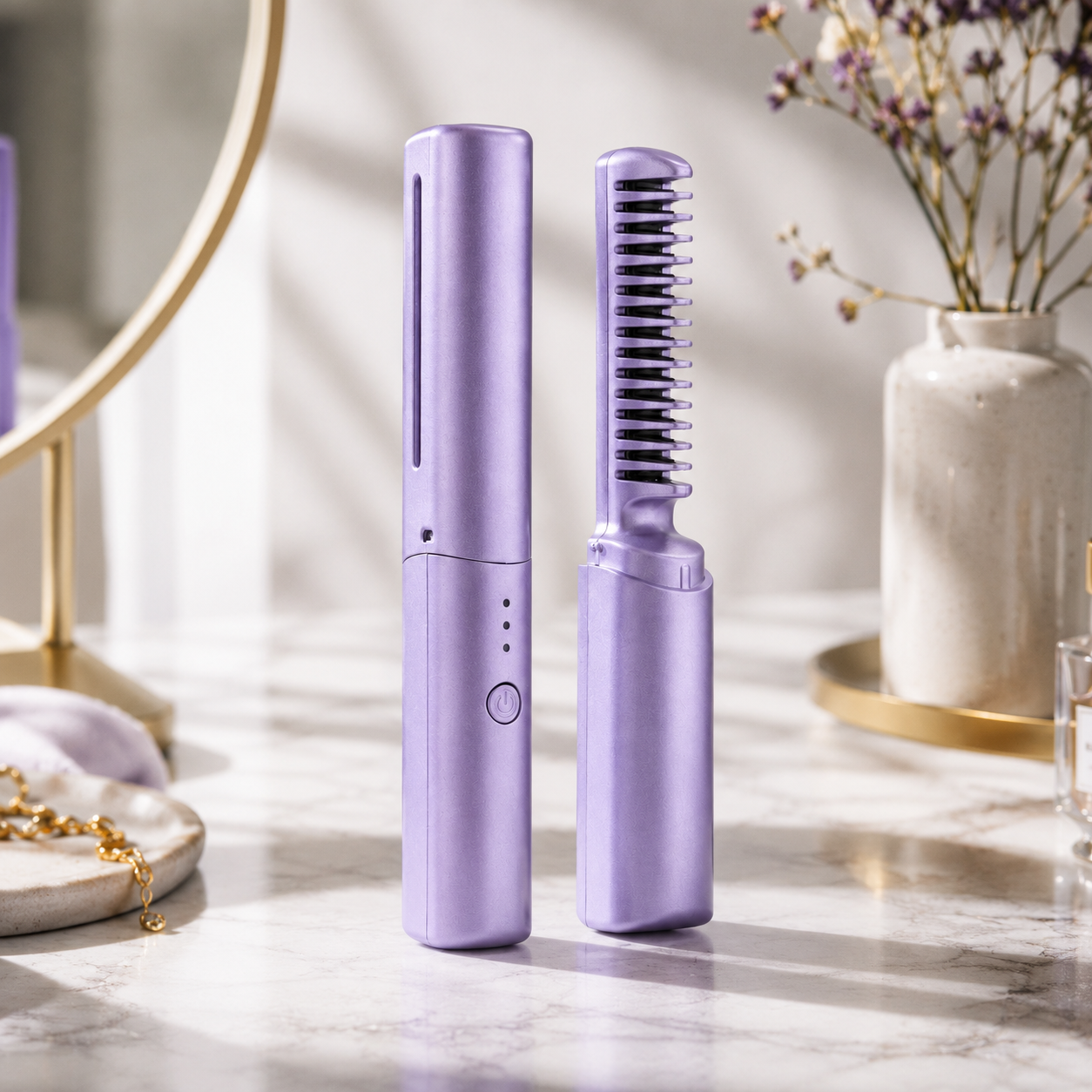 SilkGlow™ Go – Portable Cordless Styling Brush ALL CLASSY GIRLS
