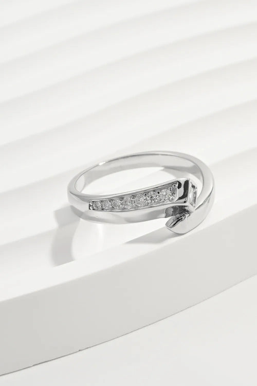 925 Sterling Silver Inlaid Zircon Ring