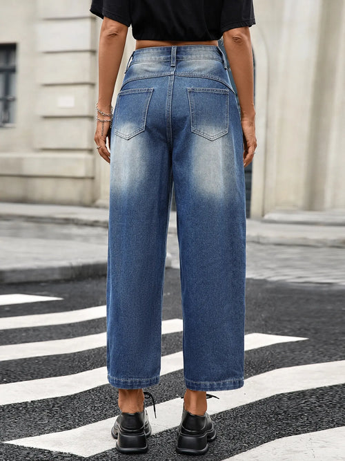 Wide Leg Jeans with Pockets