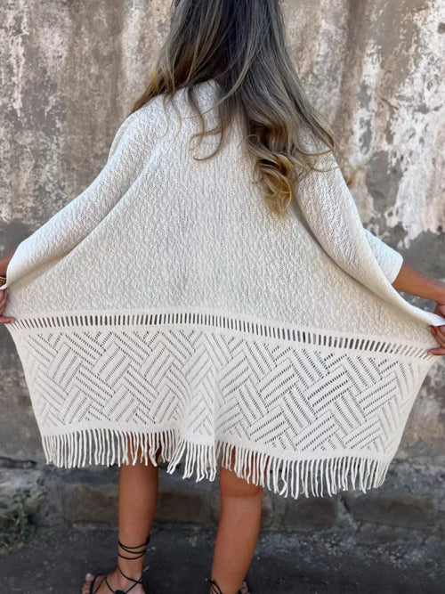 Fringe Open Front Cardigan