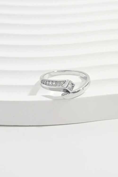 925 Sterling Silver Inlaid Zircon Ring