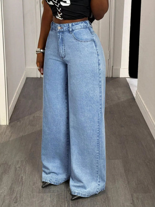 GOOD LUCK Wide Leg Jeans