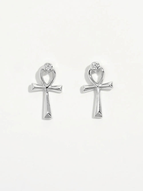 925 Sterling Silver Inland Zircon Earrings