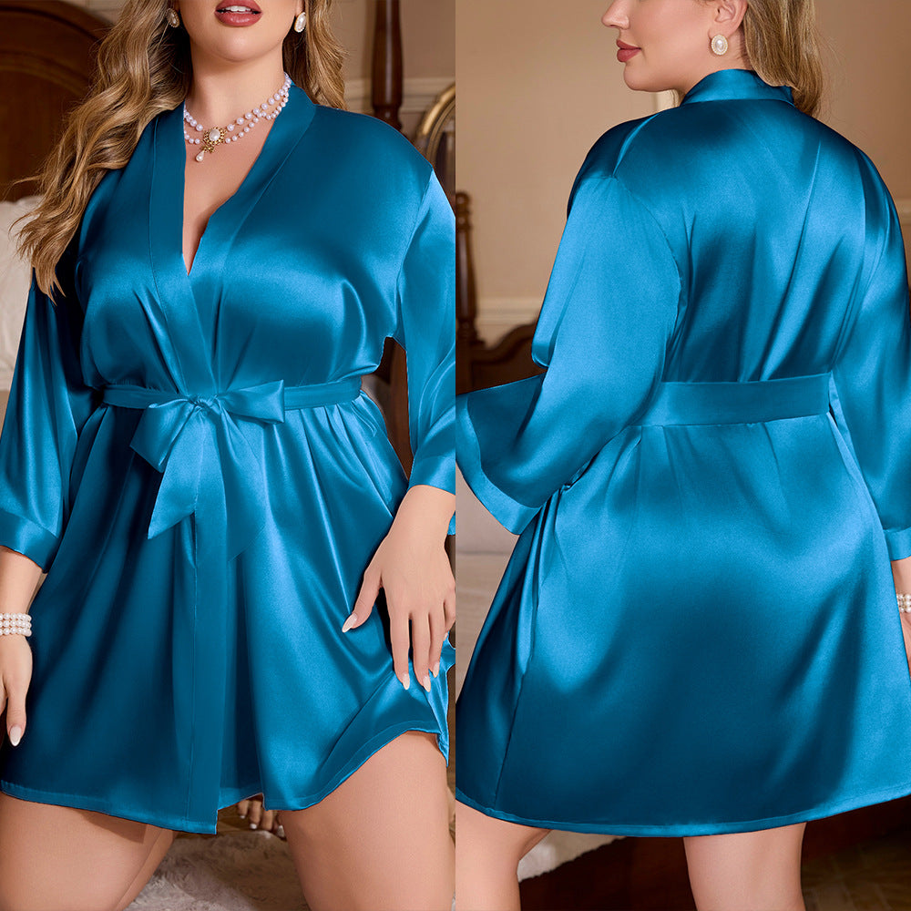 Silky Loose And Comfortable Plus Size Robe