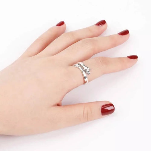 925 Sterling Silver Hug Bypass Ring