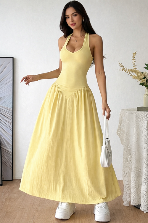 Halter Neck Maxi Dress